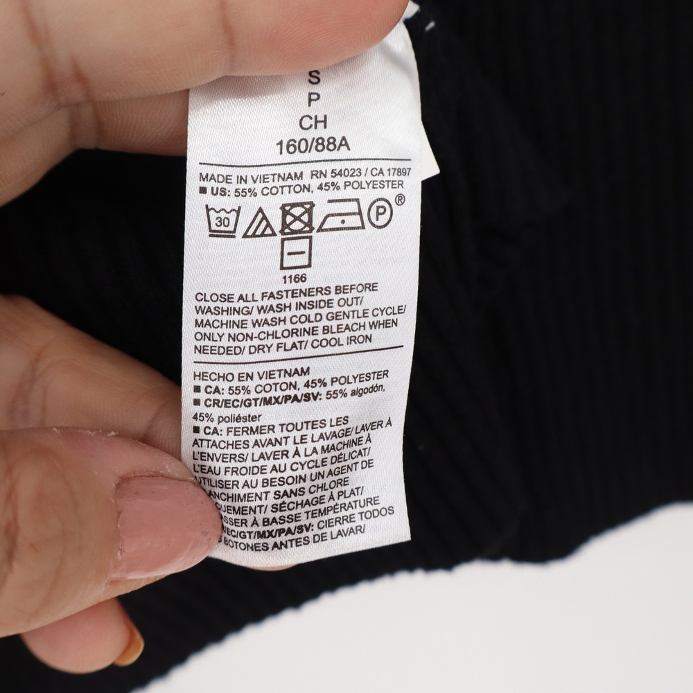Old Navy SoSoft Lite Ribbed Cardigan Sweater Black V-Neck Button Front Small - Picture 3 of 5